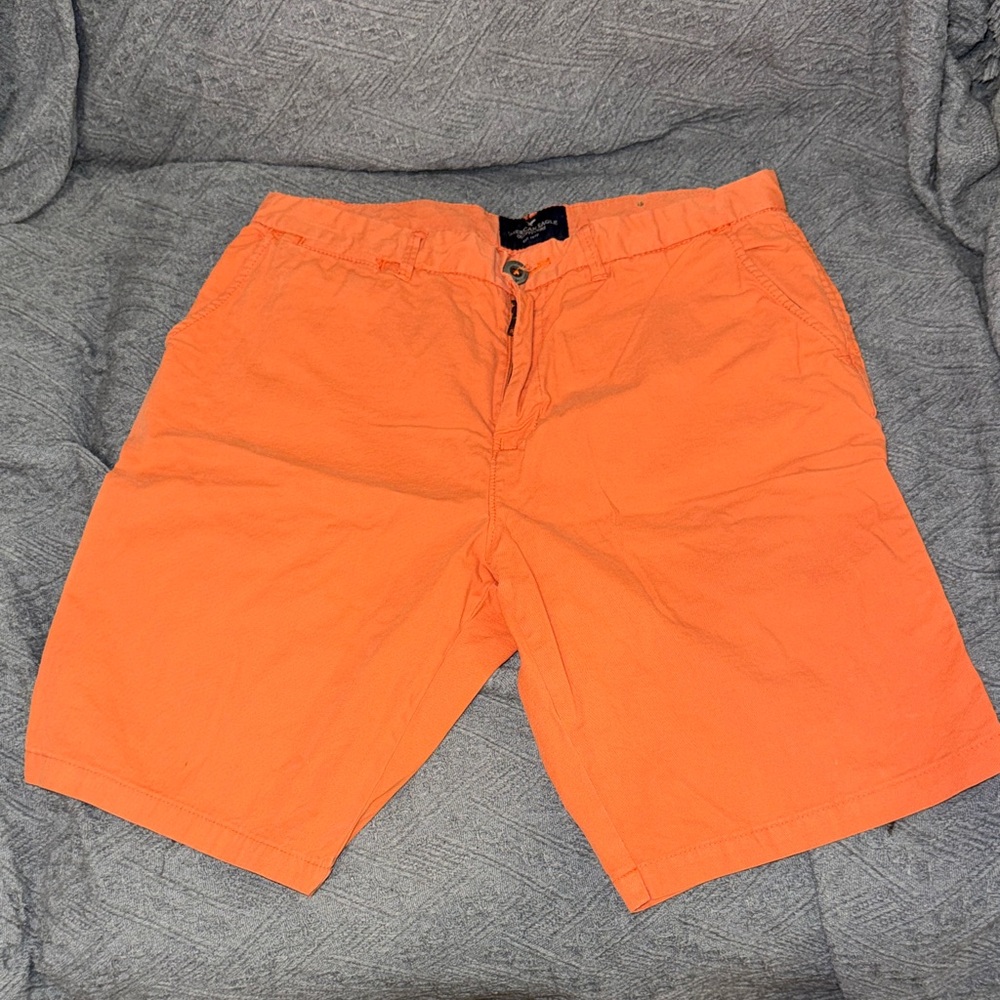 American Eagle Outfitters Men's Vibrant Orange Shorts